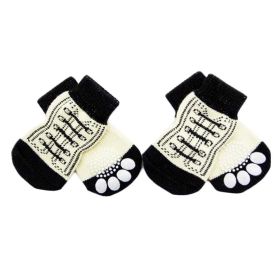 4 Pcs White Shoes Pattern Cute