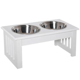 Wooden Dog Feeding Station