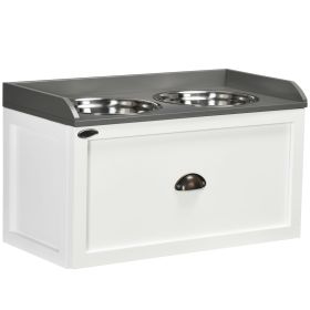 Raised Pet Feeder with Large Pet Bowls