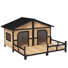 59"x64"x39" Large Wooden Dog House