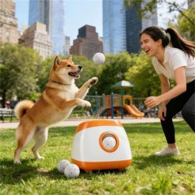 Automatic dog ball launcher, dog to