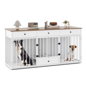Double Cage Dog Crate Furniture