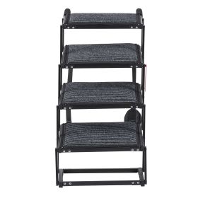 Dog Stairs for Car, 4 Steps Extra W