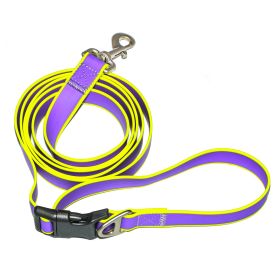 Six-in-one multi-functional hands-free, dual dog Leash (Color: Purple-yellow)